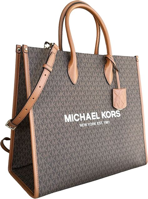 large logo tote bag michael kors|Michael Kors large monogram tote.